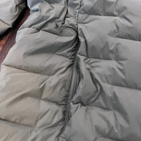 Mountain Hardwear Women’s Large Olive Down Puffer Jacket Hooded - Picture 4 of 7